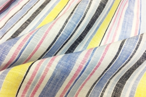 Linen - striped blue