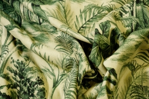 Viscose with linen - trees and leaves