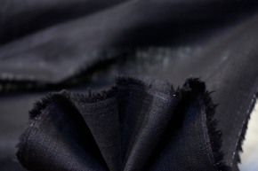 Linen with cotton - black