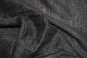 Linen with nylon - black