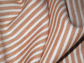 Virgin wool mix - white / red-brown striped