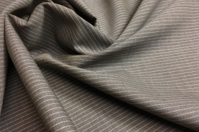 Virgin wool - light brown with pinstripes