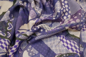 Virgin wool - purple pattern