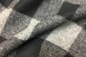 Virgin wool - check, gray / black