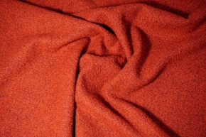 Schurwolle mit Polyamid - orange/rot