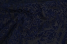 Virgin wool blend with velvet - black / blue