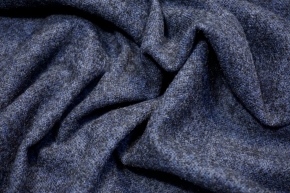 Schurwolle mit Alpaka - blau/schwarz