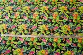 Baumwolle - tropischer Print mit Ananas