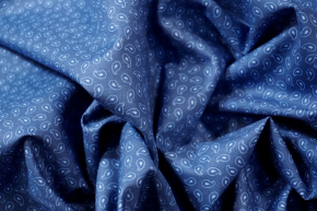 Cotton - paisley, blue