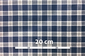 Cotton flannel - check, blue/grey
