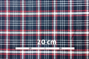 Cotton flannel - check, blue/red