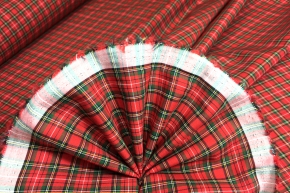 Cotton - checked, red/colorful