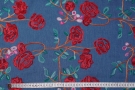 embroidered cotton - roses