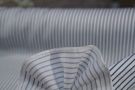 satined polyester - blue stripes