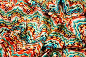 Cotton stretch - colorful waves