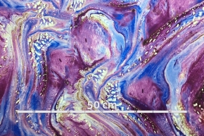 Cotton piqué - marbled print
