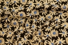 Baumwollstretch - Blumen mit blau