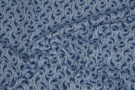 Baumwollstretch - blaues Paisley