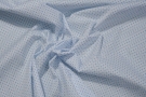 Cotton stretch - white with blue pattern