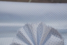 Cotton stretch - white with blue pattern
