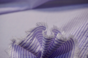 Cotton seersucker, white / purple