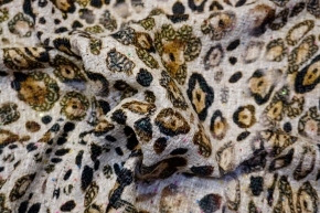 Cotton boucle with sequins - animal