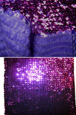 Stretch quality sequins - purple - 30 cm