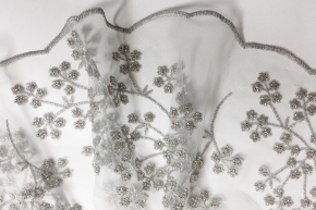 embroidered tulle - glass beads