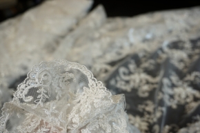 embroidered lace - ecru