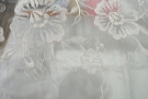 remnants, French lace-flowers, ivory