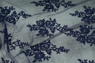heavy corded lace - midnight blue