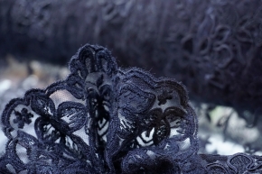 heavy corded lace - black