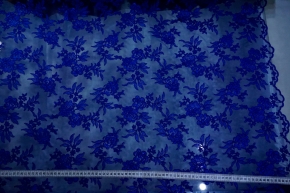 florale Gimpenspitze - königsblau