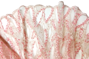 bestickte Spitze - lachs