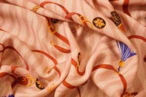 Viscose ribbons with jewelry