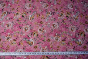 soft viscose - pink with dots and flowers