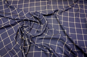 Viskosecrepe - Seil auf nachtblau