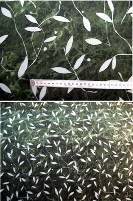Polyester - leaf motif