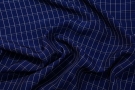Viscose - blue with white