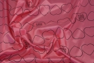 Viskose - Herzen auf rosa